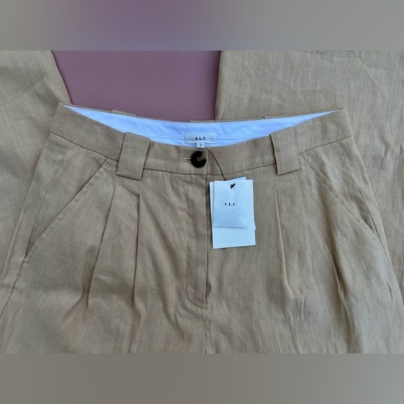 A.L.C‎ Tommy II Stretch Linen Blend Dress Pant sz 6 Med Miso - Picture 8 of 10